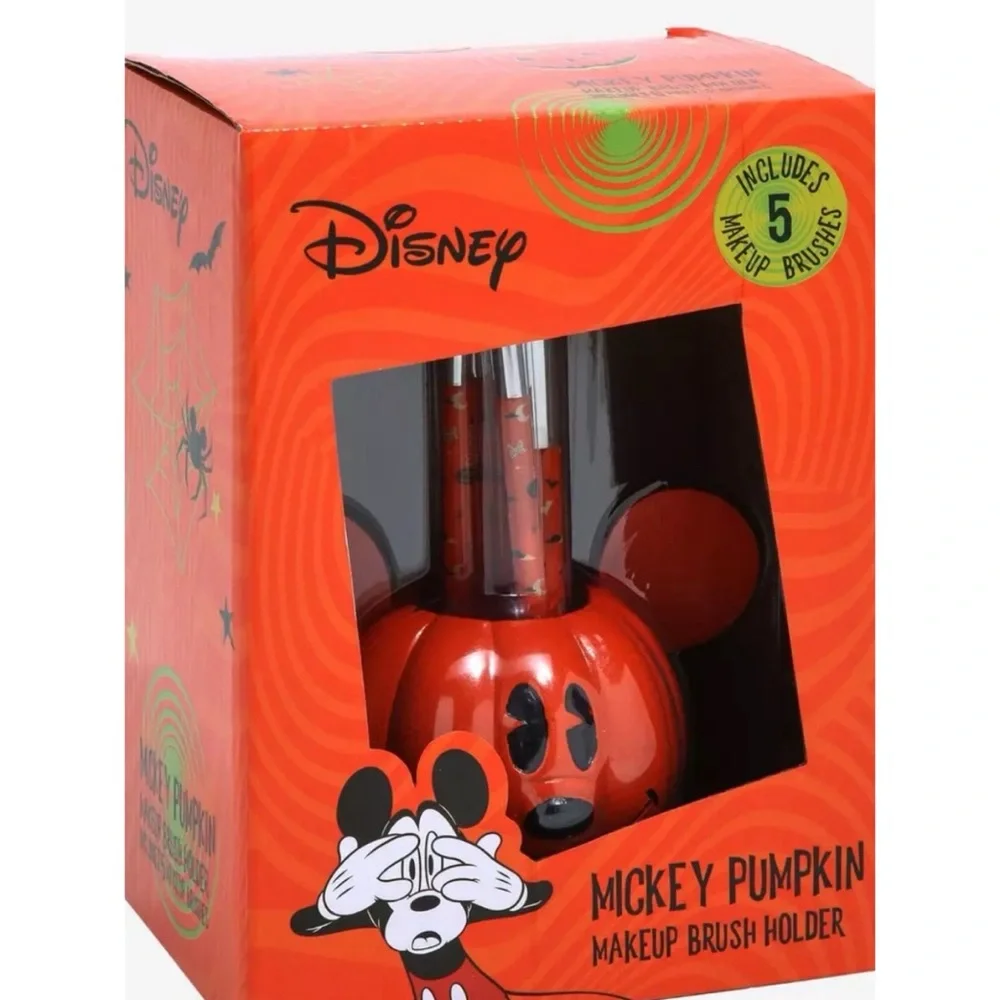 Disney Mickey Mouse Jack-O'Lantern Makeup Brush Set & Holder